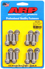 ARP Fastner 3 8 x .750 drilled SS 12pt header bolt kit 400-1205
