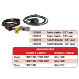 BD Diesel Rocker Switch Kit Exhaust Brake - 5 8 Manual Lever 1030900