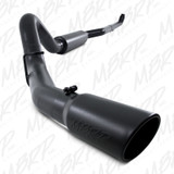 MBRP 2001 2007 Chevrolet GMC 2500 3500 Duramax EC CC 4 Single Side Black Coated S6004BLK