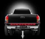 Recon Lighting 15Inch Mini Tailgate Light Bar w Red LED Running Lights Brake Lights and Turn Signals with Red Lens Only Fits FORD and CHEVYGMC Turbo Diesel and Heavy Duty Trucks 26418RD