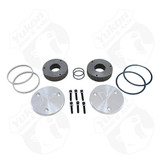 Yukon Hardcore Drive Flange Kit Dana 60 35-Spl Outer Stubs with Engraved Caps YHC50005