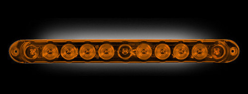 Recon Lighting 15Inch Mini Tailgate Light Bar w Amber LED Running Lights and Turn Signals with Amber Lens Only Fits FORD and CHEVYGMC Turbo Diesel and Heavy Duty Trucks 26418AM