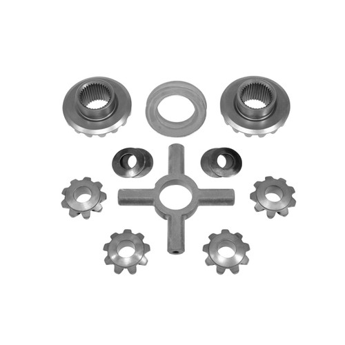 Yukon replacement standard open spider gear kit Dana S135 w 36 spline axles Four pinion design. Includes side gears pinion gears cross pin shaft and thrust washers. Fits Dana Spicer S135 and S150 open differential