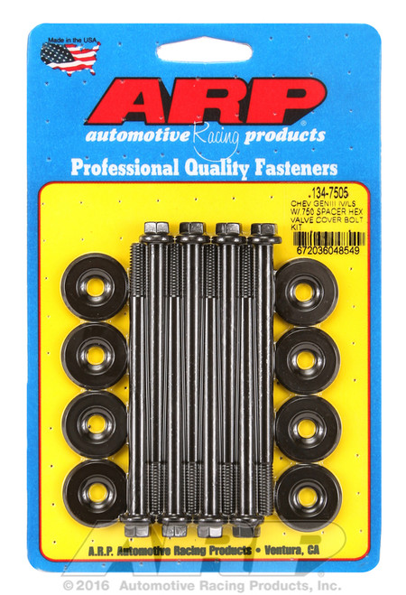 ARP Fastner SB Chevy GENIII IV LS w .750 spacer hex valve cover bolt kit 134-7505