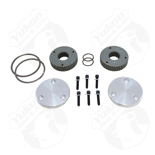 Yukon Hardcore Drive Flange Kit Dana 44 19-Spl Outer Stubs Non-Engraved Caps YHC50008