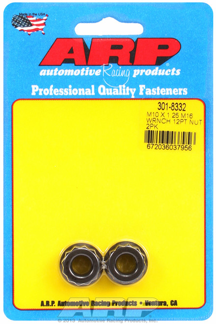 ARP Fastner M10 X 1.25 M16 socket 12pt nut kit 301-8332