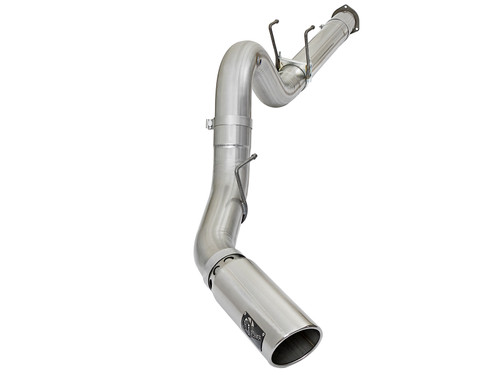 aFe Power Ford Diesel Trucks 17-26 V8-6.7L td ATLAS 5 IN Aluminized Steel DPF-Back Exhaust System wPolished Tip 49-03090-P