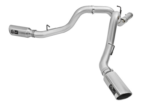 aFe Power GM Diesel Trucks 2016 V8-6.6L td LML ATLAS 4 IN Aluminized Steel DPF-Back Exhaust System wPolished Tip 49-04080-P