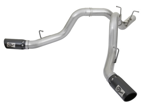 aFe Power GM Diesel Trucks 17-19 V8-6.6L td L5P ATLAS 4 IN Aluminized Steel DPF-Back Exhaust System w Black Tip 49-04086-B