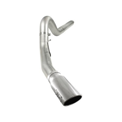 aFe Power Ford Diesel Trucks 08-10 V8-6.4L td Large Bore-HD 5 IN 409 Stainless Steel DPF-Back Exhaust System wPolished Tip 49-43054-P