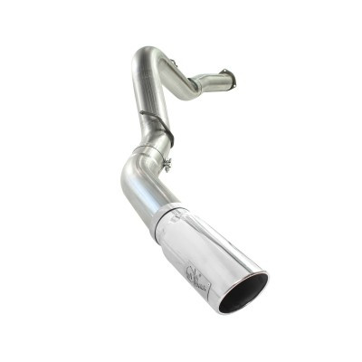 aFe Power GM Diesel Trucks 07.5-10 V8-6.6L td LMM Large Bore-HD 5 IN 409 Stainless Steel DPF-Back Exhaust System wPolished Tip 49-44040-P
