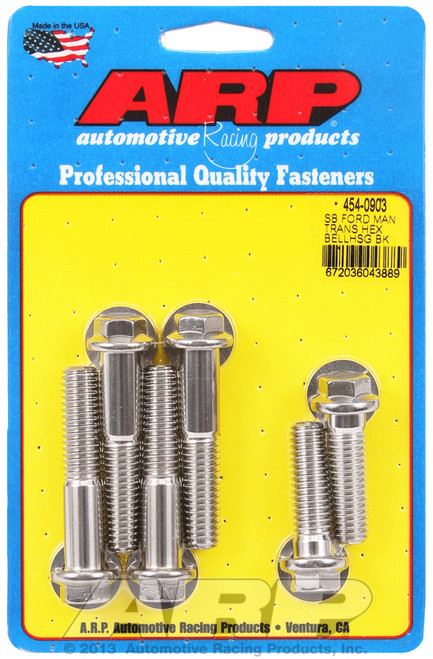 ARP Fastner SB Ford manual trans SS hex bellhousing bolt kit 454-0903