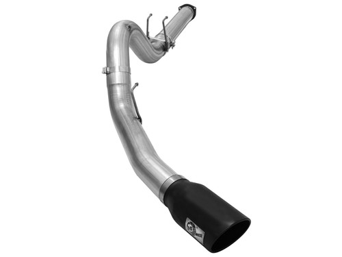 aFe Power Ford Diesel Trucks 15-16 V8-6.7L td Large Bore-HD 5 IN 409 Stainless Steel DPF-Back Exhaust System wBlack Tip 49-43064-B