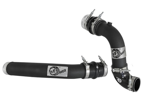 aFe Power Ford Diesel Trucks 17-22 V8-6.7L td BladeRunner 3 IN Aluminum Hot and Cold Charge Pipe Kit Black 46-20314-B