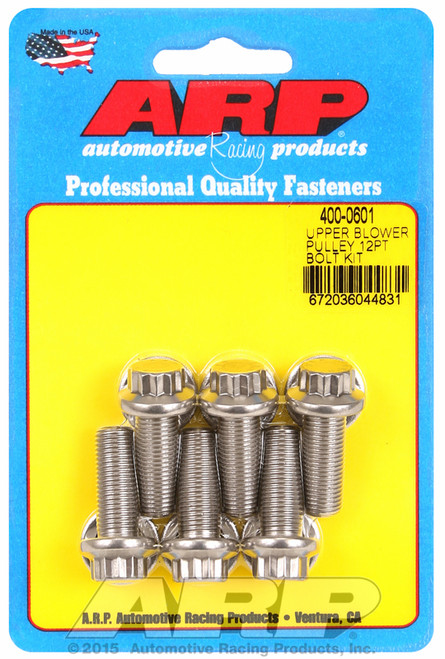 ARP Fastner Upper blower pulley SS 12pt bolt kit 400-0601