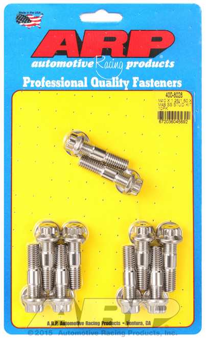ARP Fastner M10 X 1.25 1.50 X 48mm broached stud kit 10pcs 400-8028