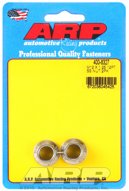 ARP Fastner M12 X 1.25 (M14 wr) SS 12pt nut kit 400-8327