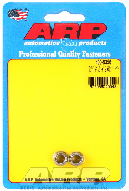 ARP Fastner M7 X 1.00 (M9 wr) SS 12pt nut kit 400-8356
