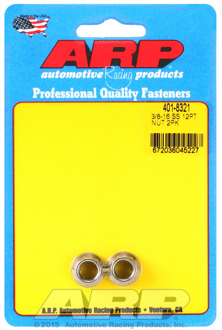 ARP Fastner 3 8-16 SS 12pt nut kit 401-8321