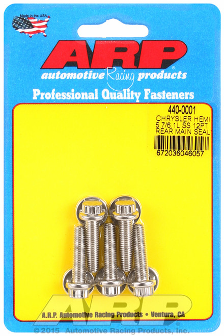 ARP Fastner Chrysler hemi 5.7 6.1L SS 12pt rear main seal plate bolt kit 440-0001