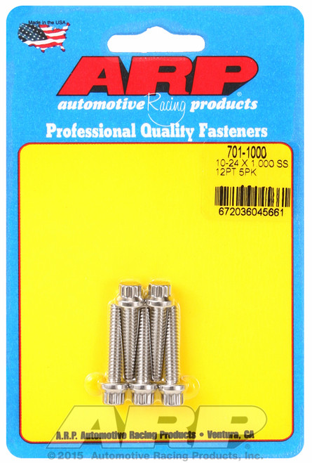 ARP Fastner 10-24 x 1.000 12pt SS bolts 701-1000