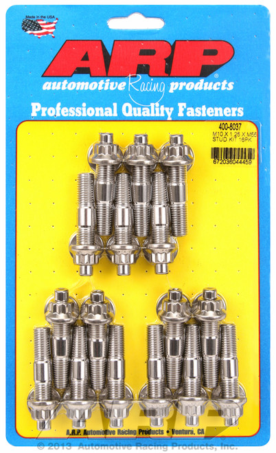 ARP Fastner M10 X 1.25 X 55mm broached stud kit 16pcs 400-8037
