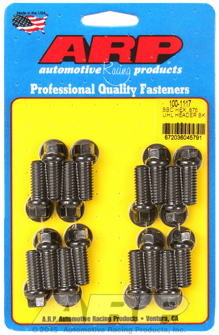 ARP Fastner BB Chevy hex .875 UHL header bolt kit 100-1117