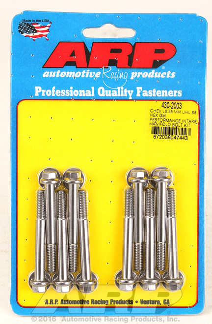 ARP Fastner Chevy LS 55mm UHL hex GM Performance intake manifold bolt kit 430-2003