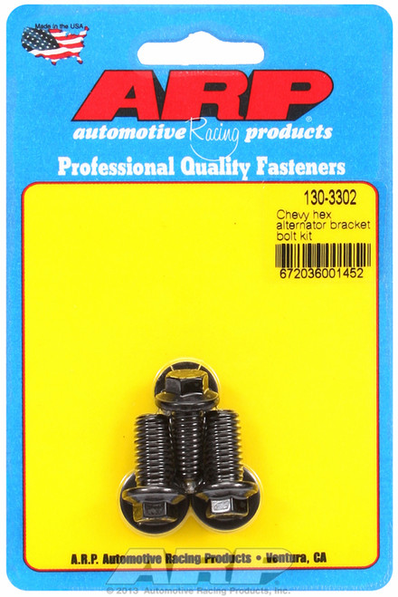 ARP Fastner Chevy hex alternator bracket bolt kit 130-3302