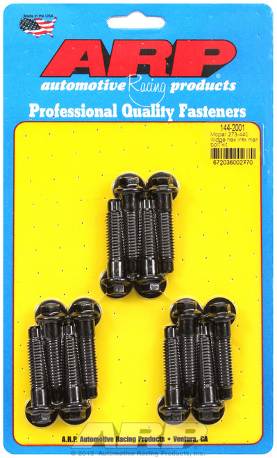 ARP Fastner Mopar 273-440 wedge hex intake manifold bolt kit 144-2001