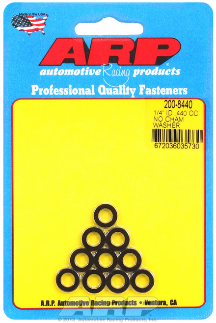 ARP Fastner 1 4 ID .440 OD no chamfer black washers 200-8440