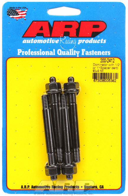 ARP Fastner Dominator with 1 2 or 1 spacer carb stud kit 200-2412