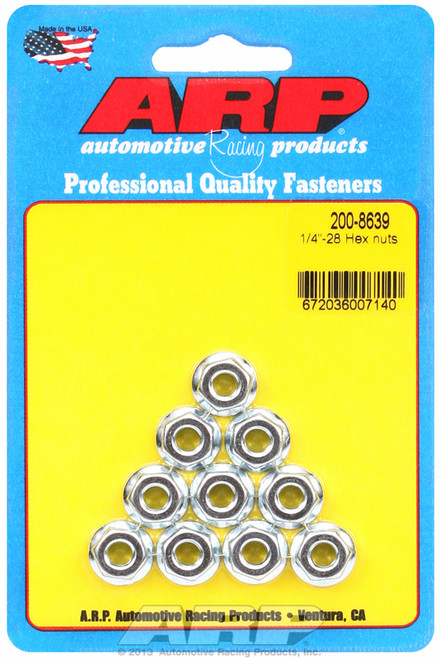 ARP Fastner 1 4-28 hex nut kit 200-8639
