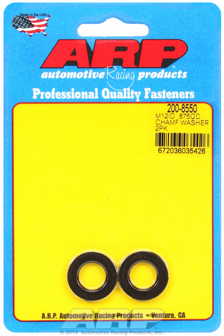 ARP Fastner M12 ID .875 OD chamfer black washers 200-8550