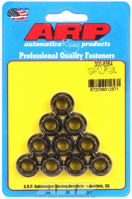 ARP Fastner M10 x 1.25 12pt nut kit 300-8364