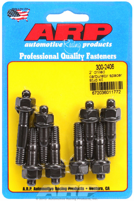 ARP Fastner 2 drilled carburetor spacer stud kit 300-2406