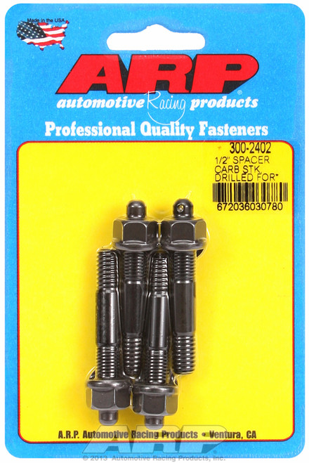 ARP Fastner 1 2 drilled carburetor spacer stud kit 300-2402