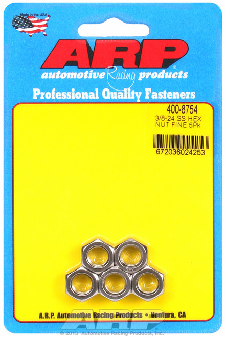 ARP Fastner 3 8-24 SS fine hex nut kit 400-8754