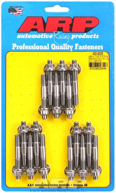 ARP Fastner M8 X 1.25 X 57mm broached stud kit - 16pcs 400-8035