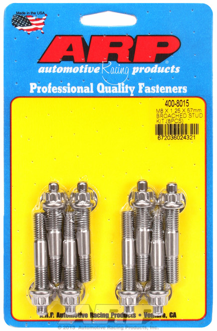ARP Fastner M8 X 1.25 X 57mm broached stud kit - 8pcs 400-8015