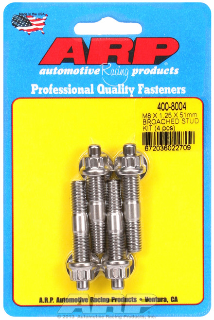 ARP Fastner M8 X 1.25 X 51mm broached stud kit - 4pcs 400-8004