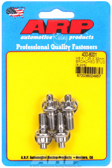 ARP Fastner M8 X 1.25 X 32mm broached stud kit - 4pcs 400-8001