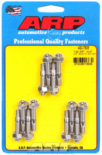 ARP Fastner Hi-perf SS hex valve cover stud kit 400-7606