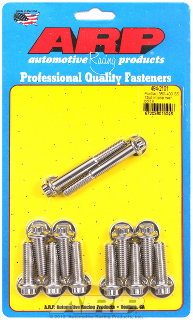 ARP Fastner Pontiac 350-400 SS 12pt intake manifold bolt kit 494-2101