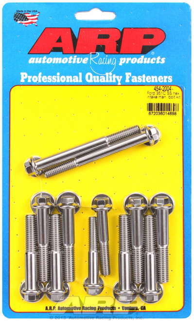 ARP Fastner Ford 351C SS hex intake manifold bolt kit 454-2004