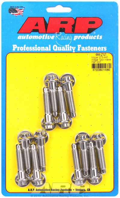 ARP Fastner Mopar 273-440 wedge 12pt intake manifold bolt kit 444-2101