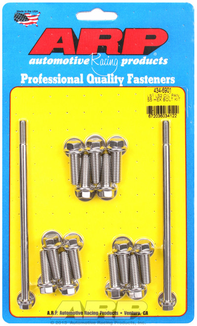 ARP Fastner LS1 LS2 SS hex oil pan bolt kit 434-6901