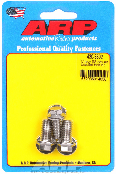 ARP Fastner Chevy SS hex alternator bracket bolt kit 430-3302