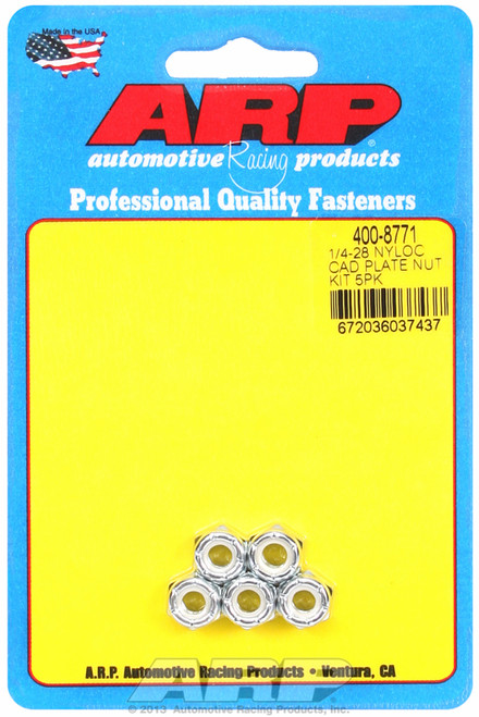 ARP Fastner 1 4-28 nyloc cad plate nut kit 400-8771