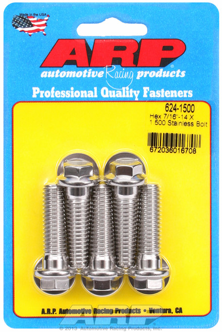 ARP Fastner 7 16-14 X 1.500 hex 1 2 wrenching SS bolts 624-1500